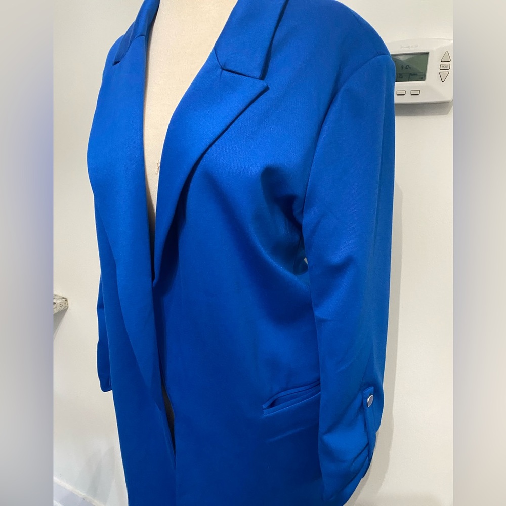 JULES & LEOPOLD Royal Blue Blazer With 3/4 Sleeves - Size L - NEW